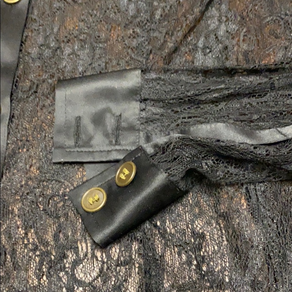 Black Lace Button Down - image 6